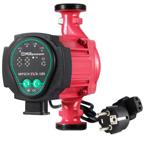 Насос циркуляционный Millennium MPS 25-60 180 мм энергоэффективный с кабелем