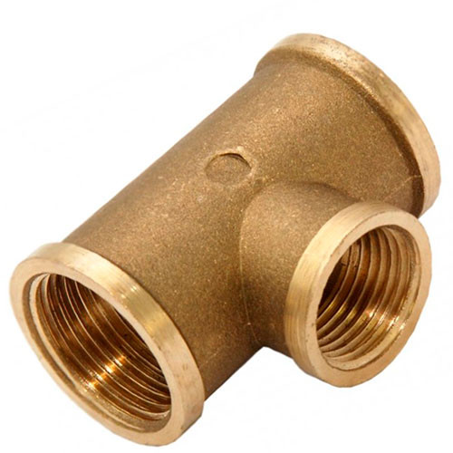 Тройник переходной 1х1/2х1 внутренняя резьба латунь