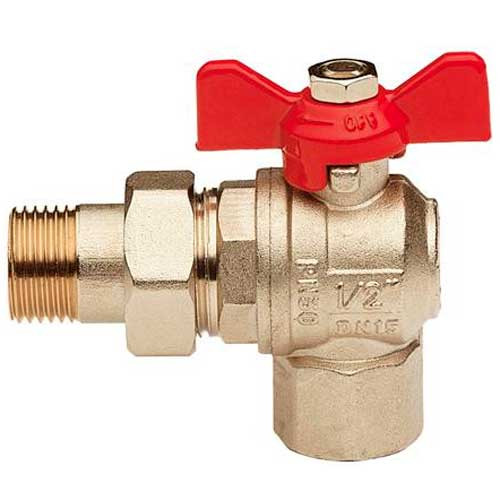 Кран шаровый угловой с американкой 3/4 вн/нр б-ка (Rommer)