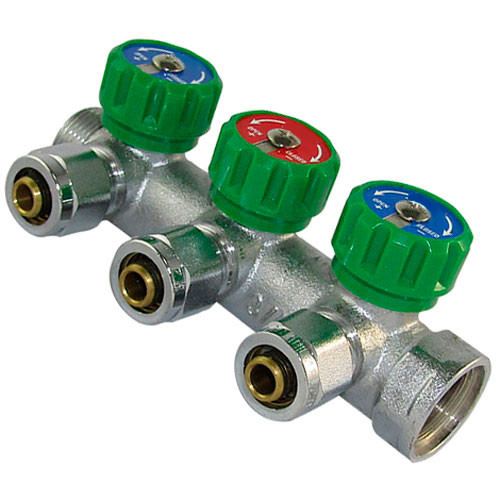 Колектор регулируемый 3 выхода 3/4*16 евроконус Vieir