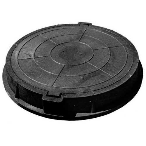 Люк канализационный полимерпесчаный 7 т черный