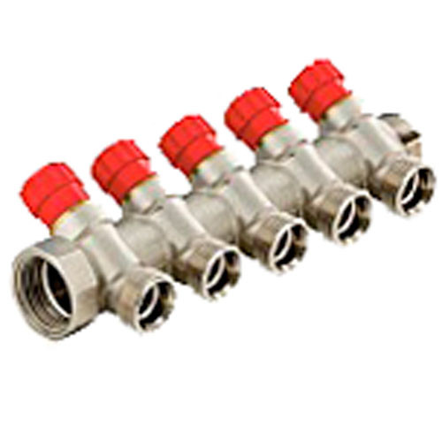 Коллектор с регулируемыми вентилями 5 выходов 3/4*16 Vieir