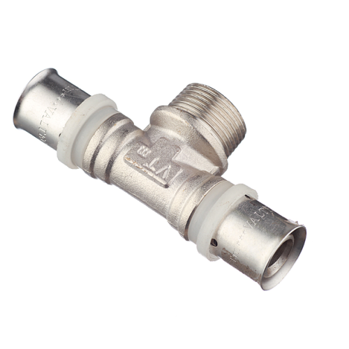 Пресс тройник для металлопласта 16Х1/2Х16 нар. VER-PRO