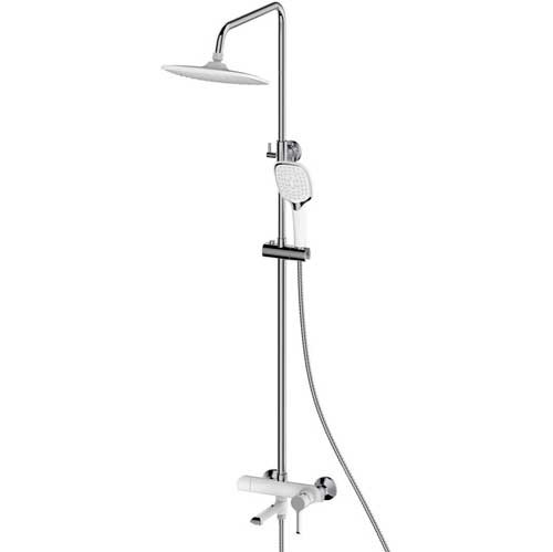 Душевая система HAIBA 24805-8 излив является переключателем на лейку, белый/хром