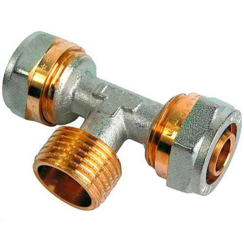 Тройник металлопласт 16-1/2-16 наружная резьба