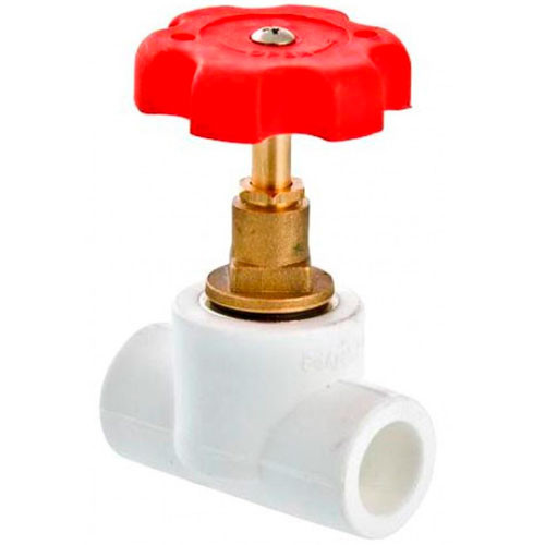 Кран вентильный пластиковый 40 мм (полипропилен)