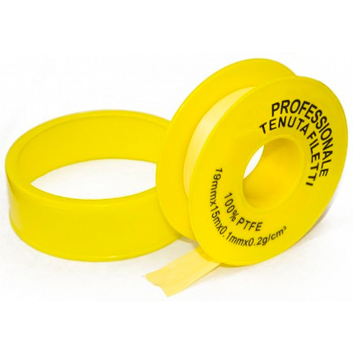 Фум лента большая жёлтая (19 мм-0,2 мм-15 м)