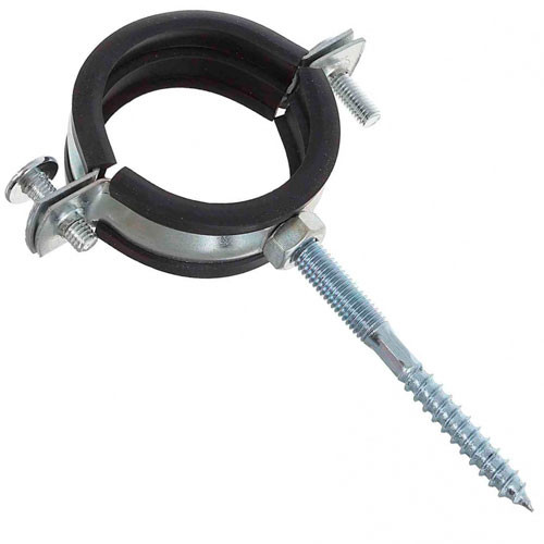 Хомут металлический с резинкой 1/2 (20-24 мм)