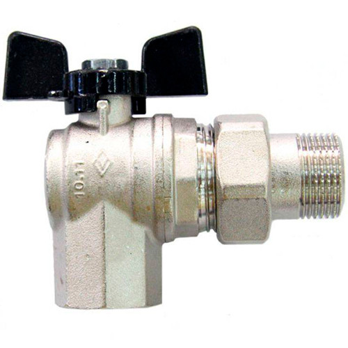 Кран угловой BUGATTI с американкой 3/4 бабочка