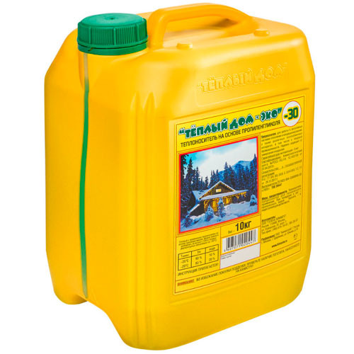 Теплоноситель Теплый дом-ЭКО 30 10 кг, (зеленый)